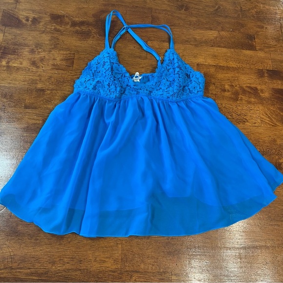 Soma blue lace nightie lingerie women’s size medium